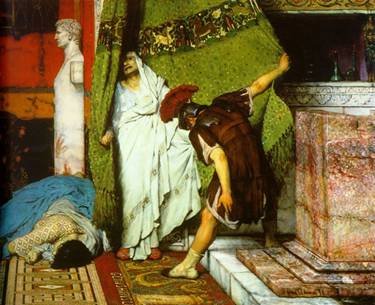 Claudius is claimed Roman Emperor by the Praetorian Guard, 41 CE (Lawrence Alma Tadema) (1836-1912) Walters Art Museum, Baltimore, MD, 37.165





